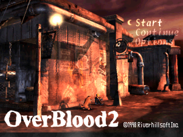 OverBlood 2 title screen for Playstation